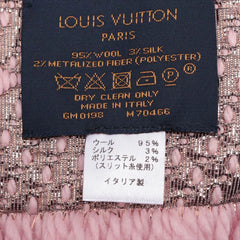Louis Vuitton Echarpe Logomania Shine Scarf Pink