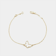 Van Cleef & Arpels Sweet Alhambra Butterfly Mother of Pearl Bracelet