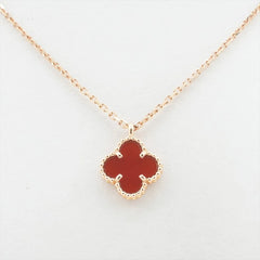 Van Cleef & Arpels Sweet Alhambra Carnelian Necklace