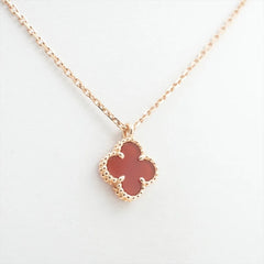 Van Cleef & Arpels Sweet Alhambra Carnelian Necklace