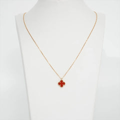 Van Cleef & Arpels Sweet Alhambra Carnelian Necklace