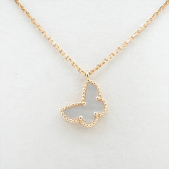 Van Cleef & Arpels Sweet Alhambra Butterfly Mother of Pearl Necklace