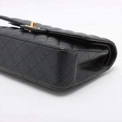 Chanel Medium/Large Caviar Double Classic Flap Black GHW