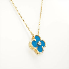 Van Cleef & Arpels Limited Edition 2019 Holiday Pendant Celestial Blue Porcelain Vintage Alhambra Holiday Pendant