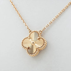 Van Cleef & Arpels Vintage Alhambra Guilloche Necklace