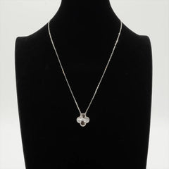 Van Cleef & Arpels Holiday 2020 Vintage Alhambra Guilloche White Gold diamond Necklace