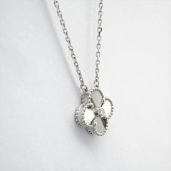 Van Cleef & Arpels Holiday 2020 Vintage Alhambra Guilloche White Gold diamond Necklace