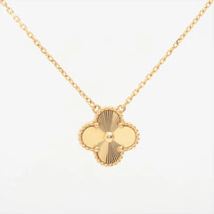 Van Cleef & Arpels Vintage Alhambra Guilloche Necklace