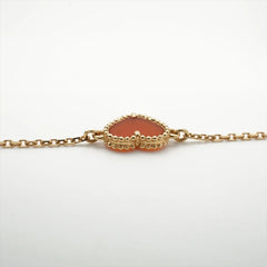 Van Cleef & Arpels Sweet Alhambra hearts Carnelian Bracelet