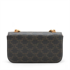 Celine Triomphe Chain Shoulder Bag Brown