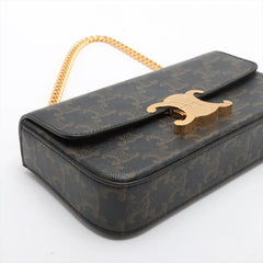 Celine Triomphe Chain Shoulder Bag Brown