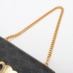 Celine Triomphe Chain Shoulder Bag Brown