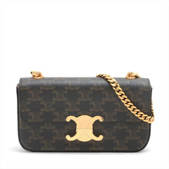 Celine Triomphe Chain Shoulder Bag Brown