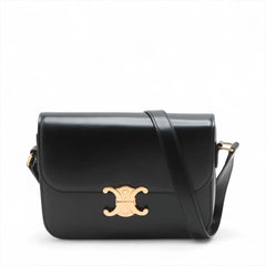 Celine Triomphe Classique Shiny Calfskin Black