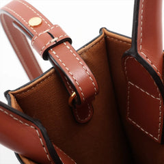 Celine Triomphe Mini Vertical Cabas Tote Brown