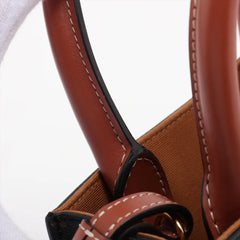 Celine Triomphe Mini Vertical Cabas Tote Brown