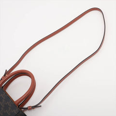 Celine Triomphe Mini Vertical Cabas Tote Brown