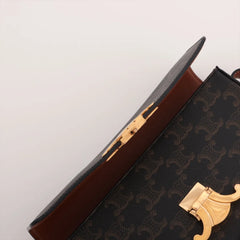 Celine Triomphe Shoulder Bag Brown