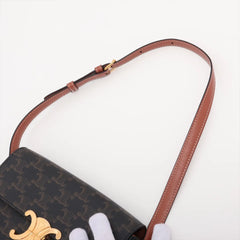 Celine Triomphe Shoulder Bag Brown