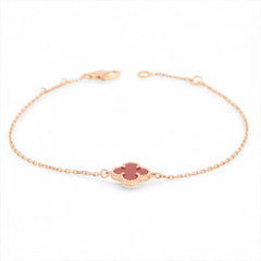 Van Cleef & Arpels Sweet Alhambra Carnelian Bracelet 2022