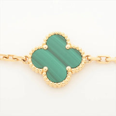 Van Cleef & Arpels Vintage Alhambra 5 Motifs Malachite Bracelet