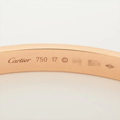 Cartier Love Bracelet Classic Model Rose Gold Size 17