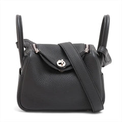 Hermes Mini Lindy Clemence Noir Black - W stamp