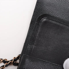 Chanel Caviar Medium/Large Double Classic Flap 24k GHW Black