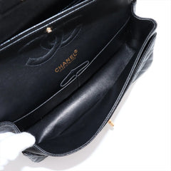 Chanel Caviar Medium/Large Double Classic Flap 24k GHW Black