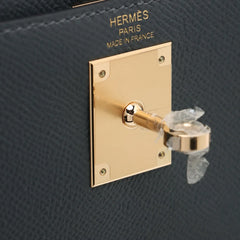 Hermes Kelly 28 Gris Misty Epsom W Stamp