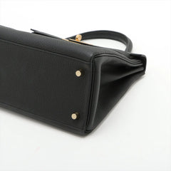 Hermes Kelly 28 Noir Togo GHW C Stamp Black