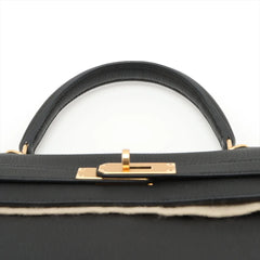 Hermes Kelly 28 Noir Togo GHW C Stamp Black