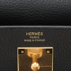 Hermes Kelly 28 Noir Togo GHW C Stamp Black