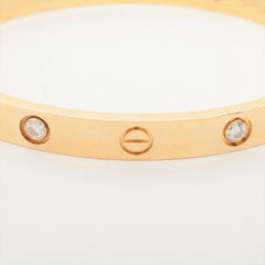 Cartier 4 Diamond Classic Model Love Bracelet Size 16