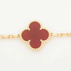 Van Cleef & Arpels Vintage Alhambra 5 Motifs Carnelian Bracelet
