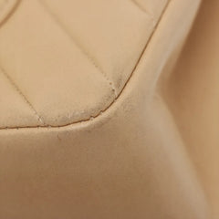 Chanel Chevron Lambskin Double Flap 24k Gold Classic Flap Beige