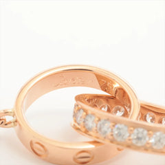Cartier Baby Love Diamond Pink Gold Necklace