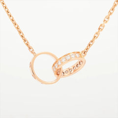 Cartier Baby Love Diamond Pink Gold Necklace