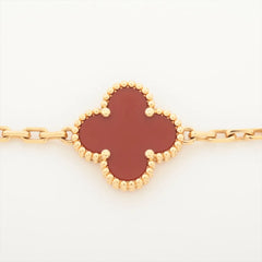 Van Cleef & Arpels Vintage Alhambra 5  Motif Carnelian Bracelet