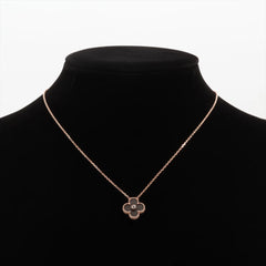 Van Cleef & Arpels Holiday Pendant Vintage Alhambra Obsidian Diamond Necklace 2023