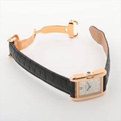 Cartier Tank Anglaise with Diamond Dial Quartz Watch WJTA0007