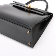 Hermès Kelly 28 Box Leather GHW R Circle Stamp