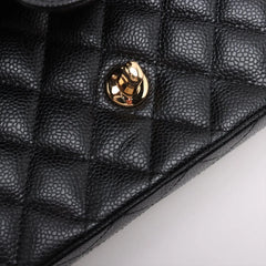 Chanel Caviar Double Classic Flap Black GHW