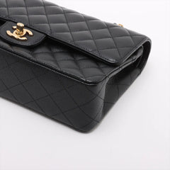 Chanel Caviar Double Classic Flap Black GHW