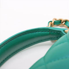 Chanel Mini Rectangular Top Handle Iridescent Green
