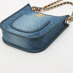 Chanel Hobo Denim Chain 2 way Shoulder Bag (microchipped)
