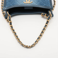 Chanel Hobo Denim Chain 2 way Shoulder Bag (microchipped)