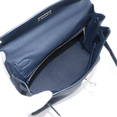 Hermes Kelly 28 Togo PHW X Stamp Blue Nuit