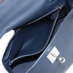 Hermes Kelly 28 Togo PHW X Stamp Blue Nuit