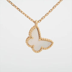 Van Cleef & Arpels Sweet Alhambra Butterfly White Mother Of Pearl Necklace